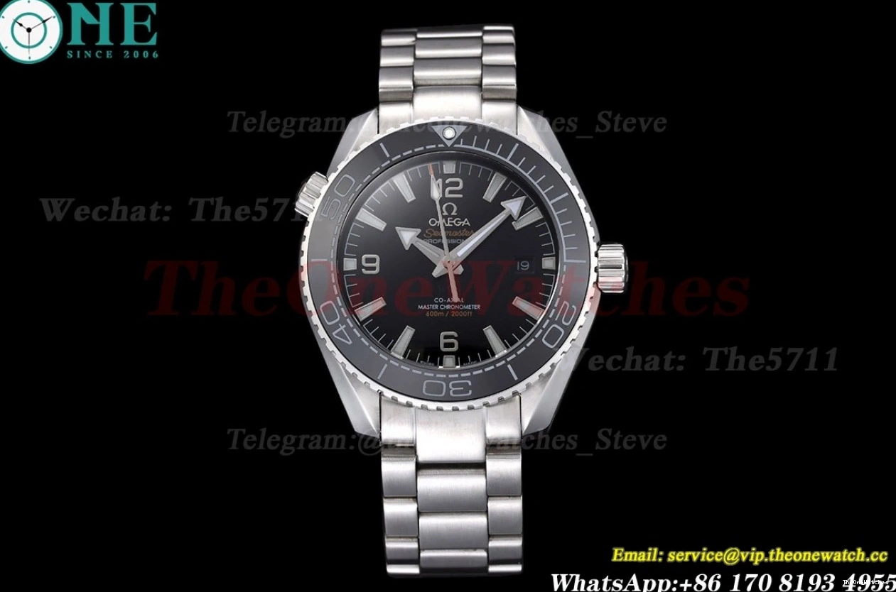 GDF Black 43mm 600m SS Seamaster SS Stk MY8215 0306